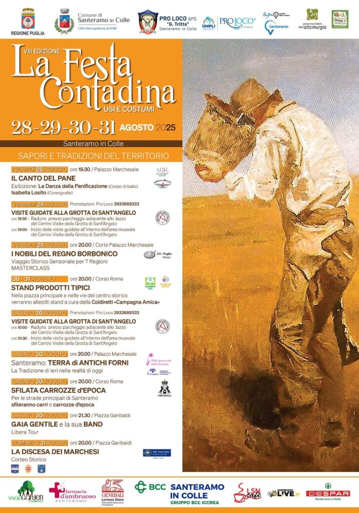 Locandina con programma Festa Contadina 2025